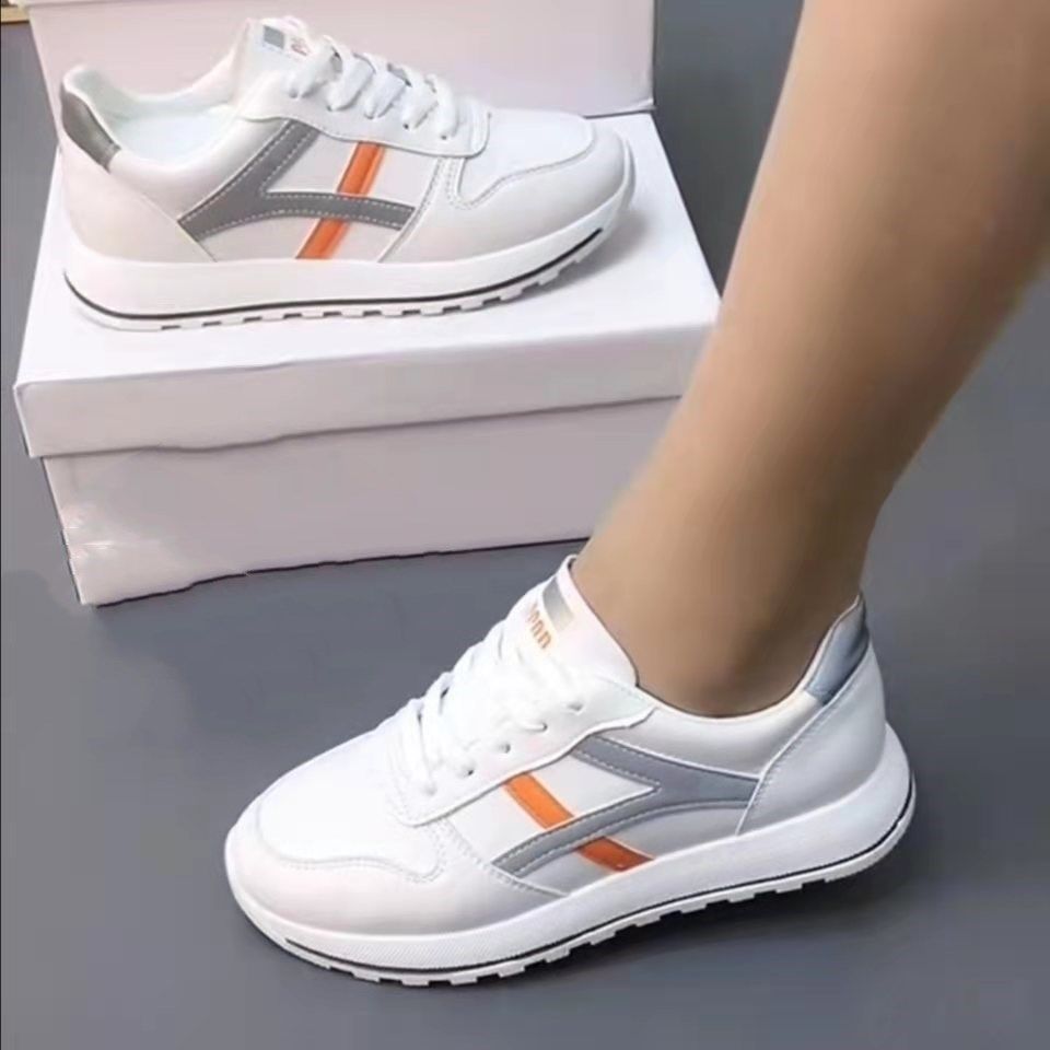 真皮阿甘运动鞋女2023新款超火透气运动鞋网红ins潮学生百搭女鞋
