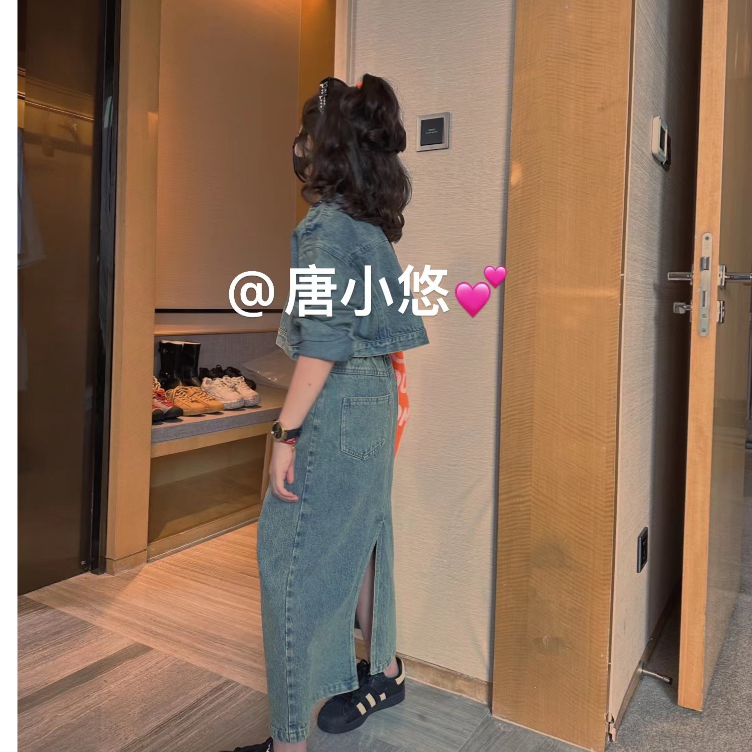 唐小悠 童装定制款 上新2023秋季上新牛仔复古套装