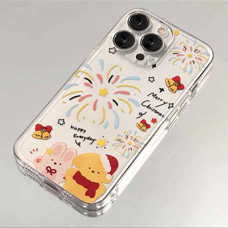 彩色烟花动物苹果15Pro/14小米荣耀OPPOVIVO手机壳华为13/12/11软