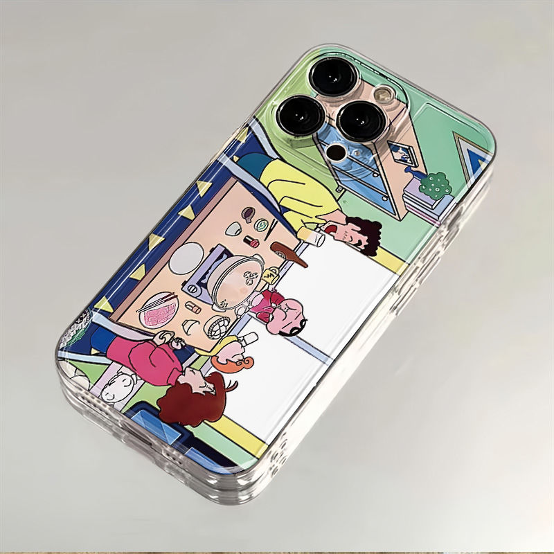 小新一家打火锅适用苹果透明OPPO/小米/华为/荣耀/VIVO全包手机壳