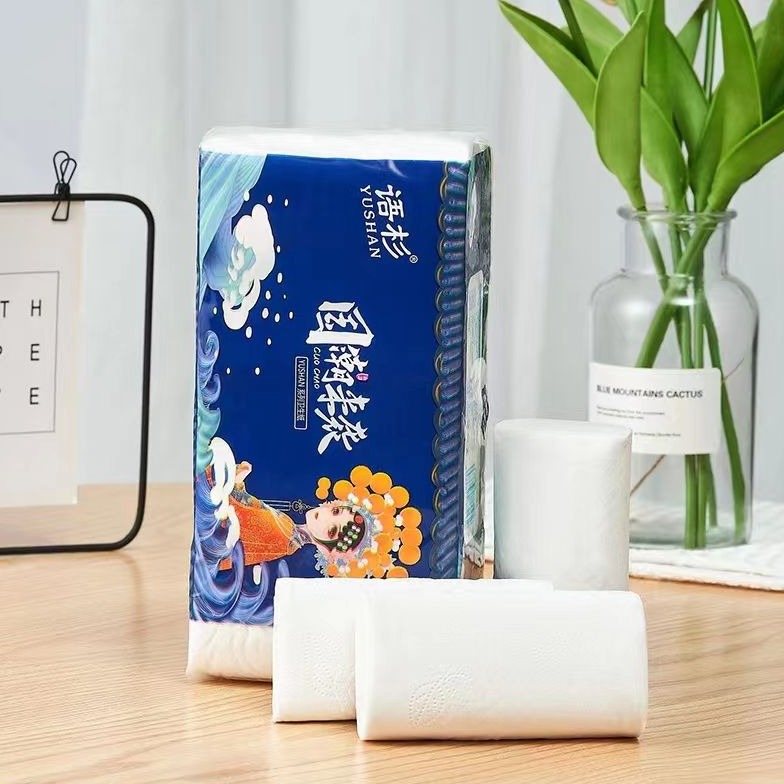 沐柠卫生纸柔韧亲肤家庭实惠装家用卷纸8卷一提竹浆卷纸清洁