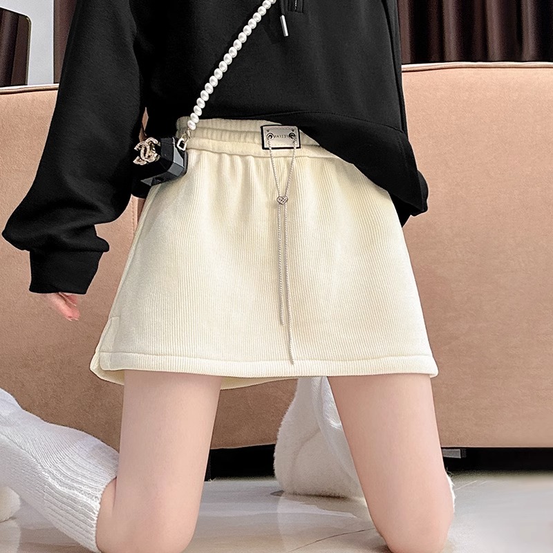 屁帘女秋冬加厚遮臀半身裙鲨鱼裤外搭遮屁股卫衣内搭叠穿打底神器