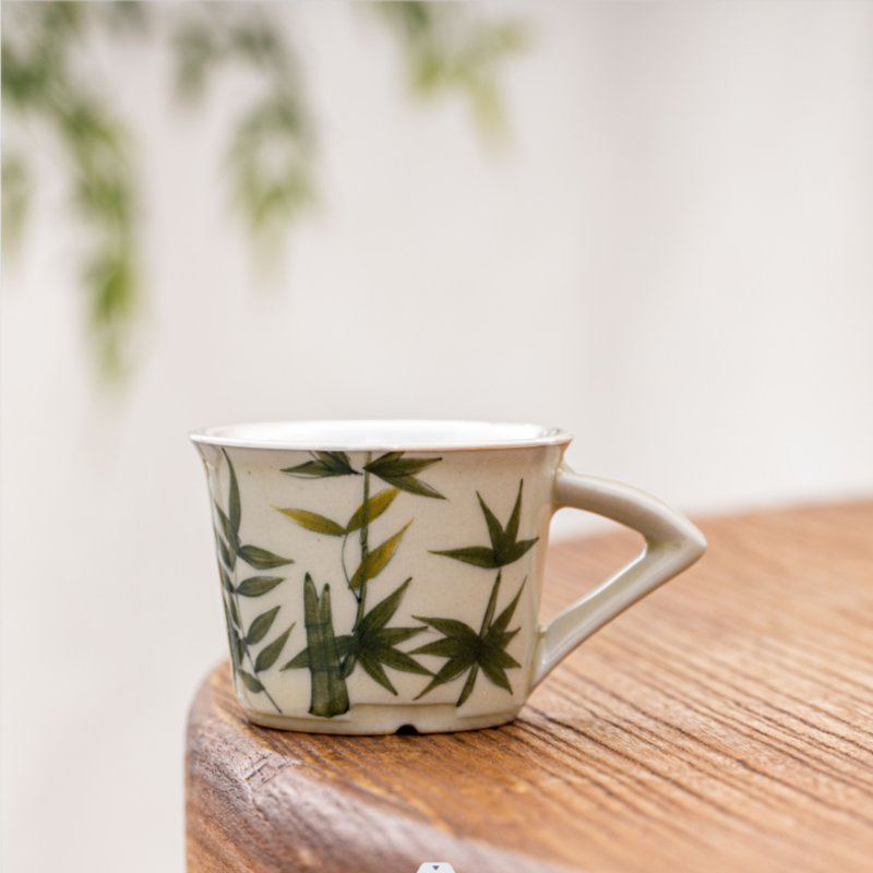 瓷包银竹子包银杯茶杯WCBYB1069