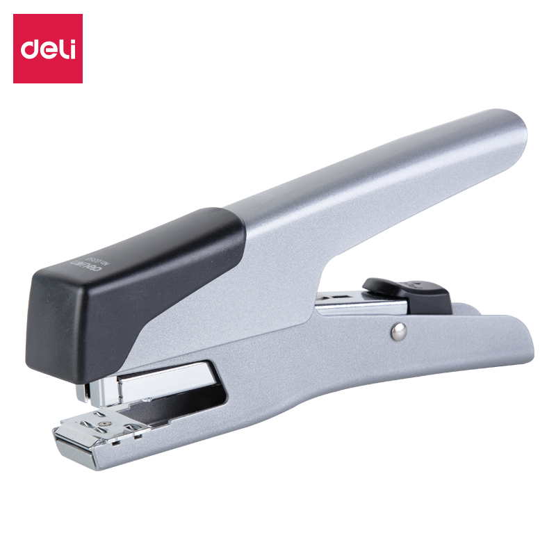Deli/得力手握式订书机省力订书器多功能手动装订订书机24/6书钉