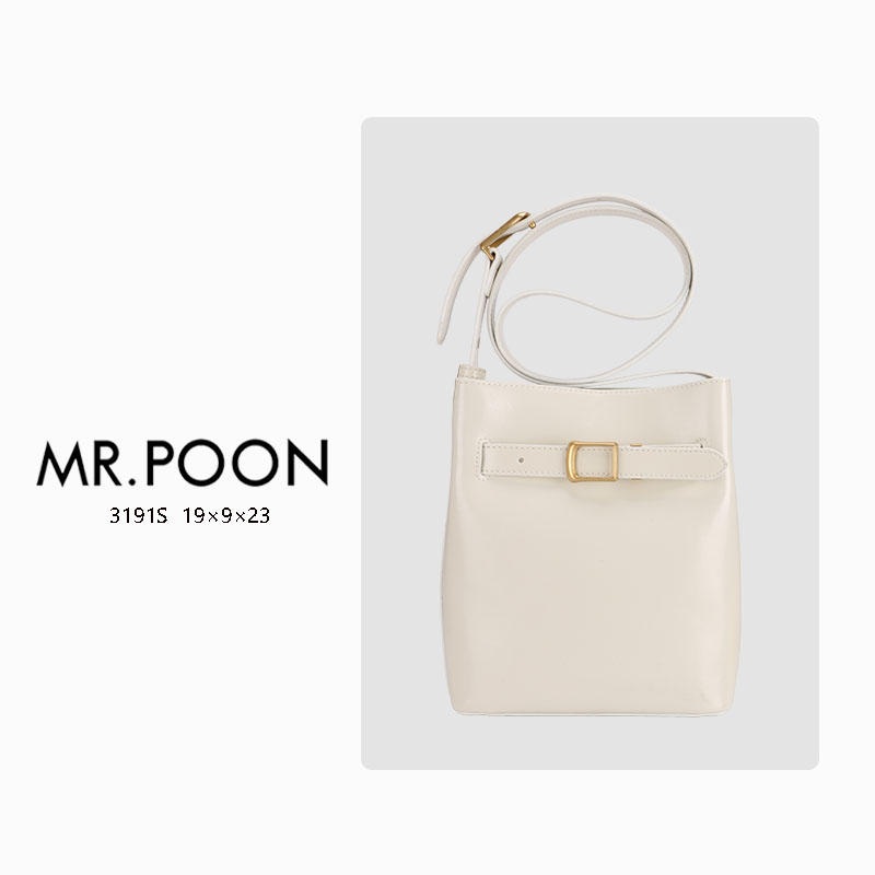 Mr.Poon/潘先生秋冬新款轻奢单肩包水桶包简约女包