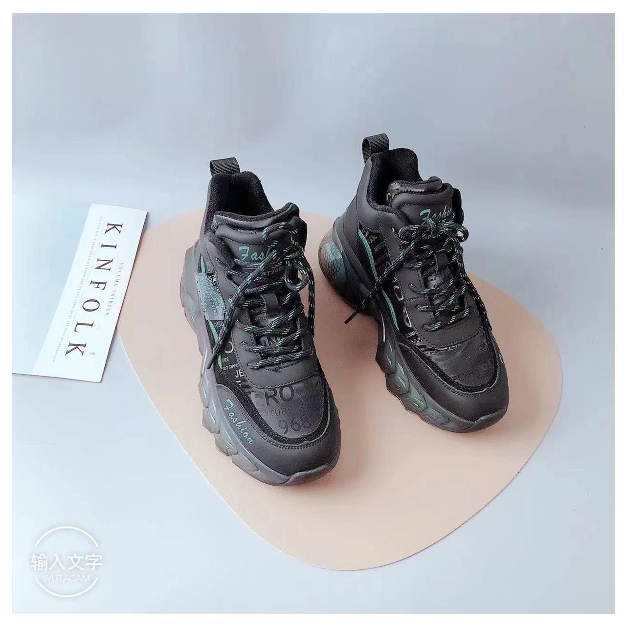 厚底老爹鞋女款秋季百搭休闲加绒运动鞋9722A