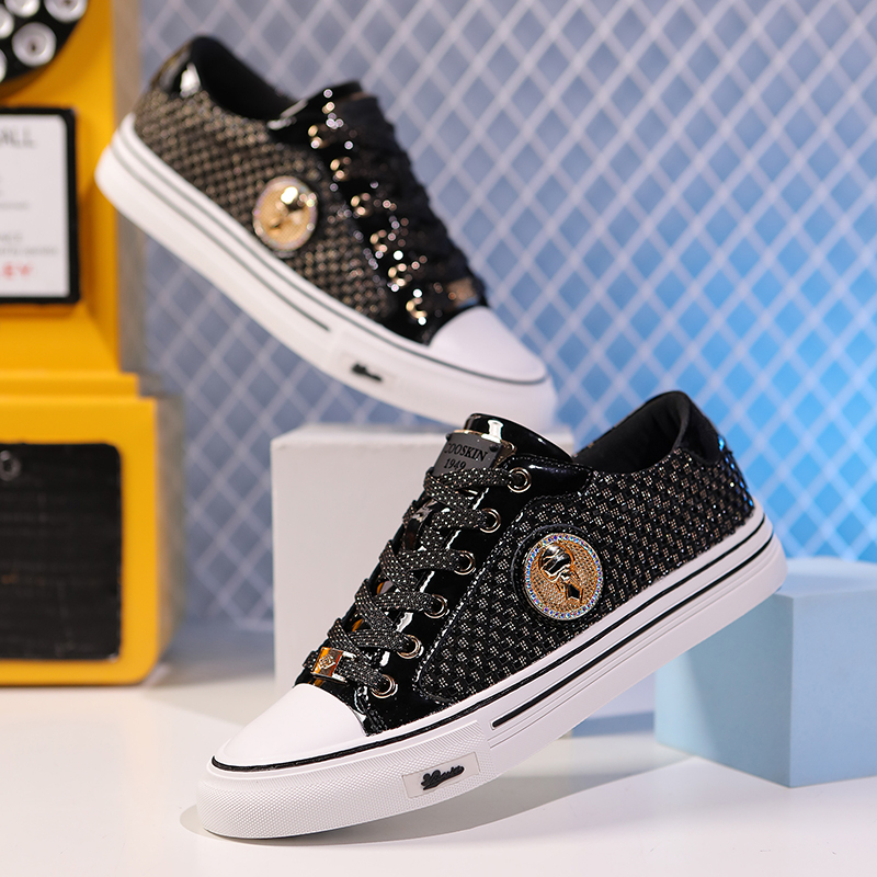 GUCL【真皮定制男士轻奢】牛皮春季新款透气皮面绣纹山河休闲皮鞋