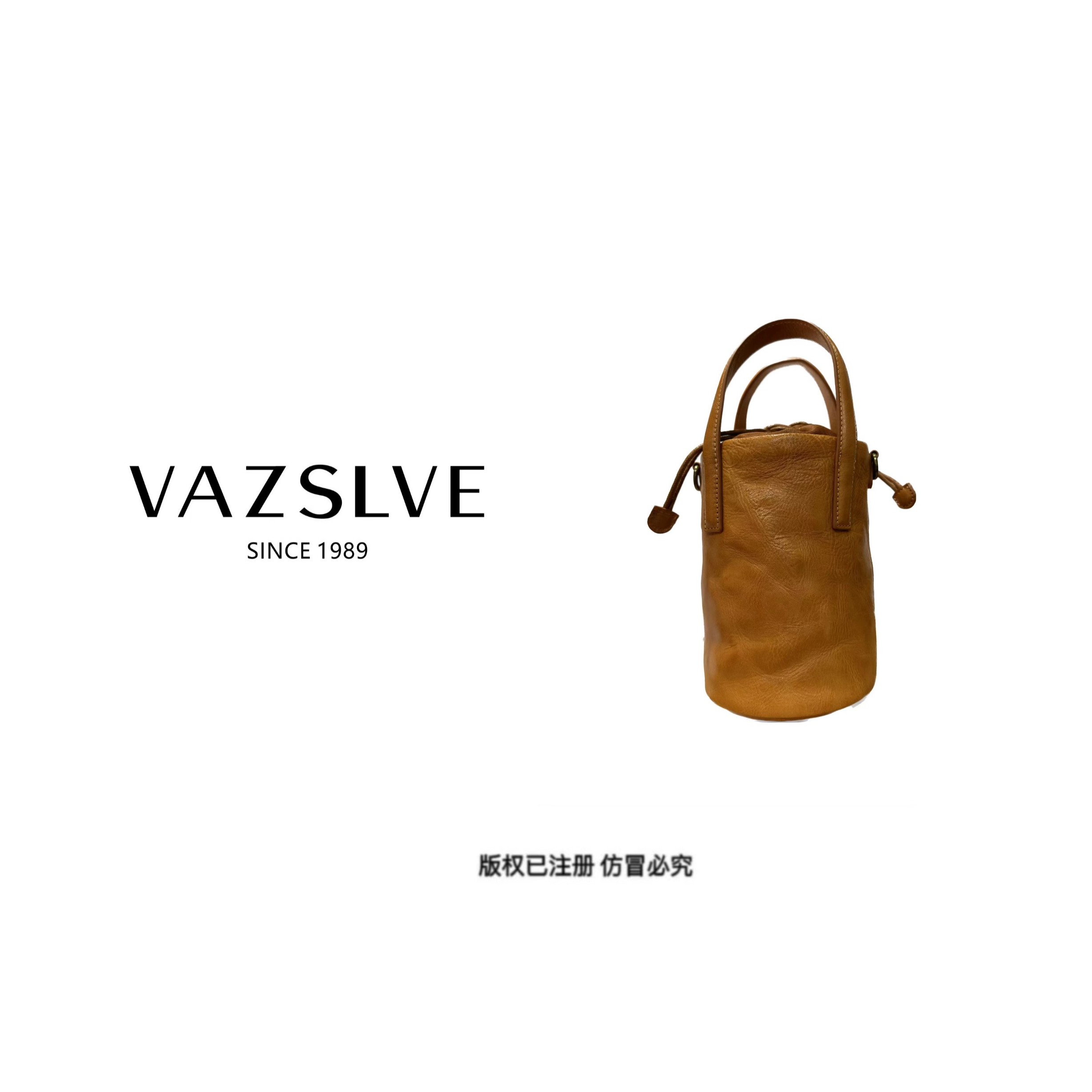 VAZSLVE/春夏新款真皮复古休闲百搭款斜挎包#HJ6703-日落黄