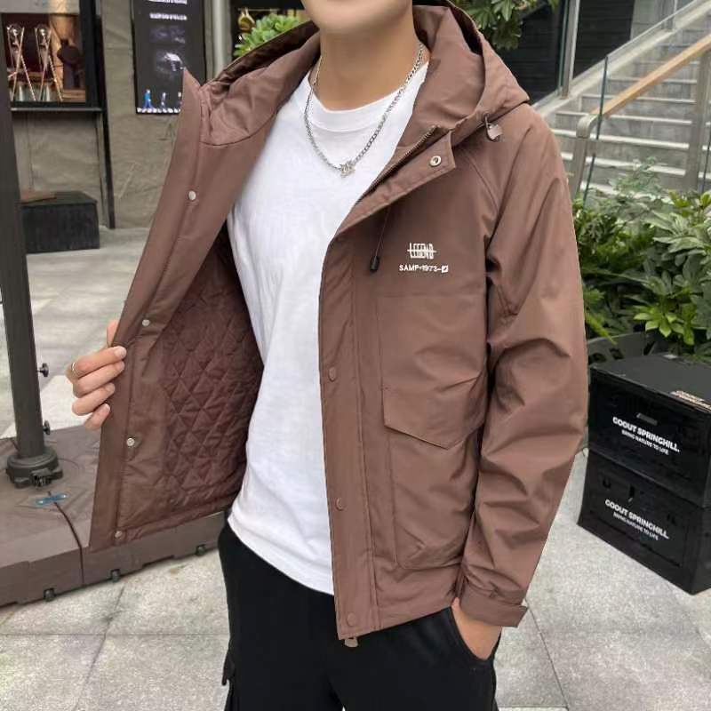 96029#时尚潮流休闲户外连帽二棉夹克外套