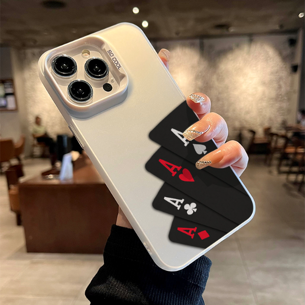 简约扑克牌A适用苹果15promax手机壳iPhone14新款13/12/11保护套