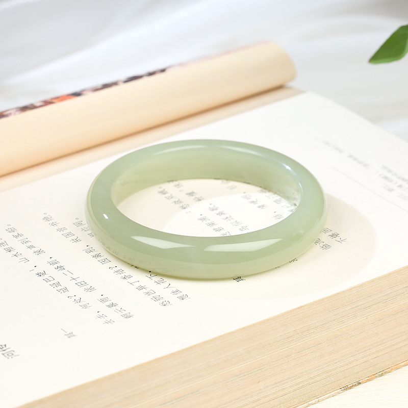 【麦子家族38女神节】天然新疆和田玉手镯百搭玉镯子礼物SZ14-