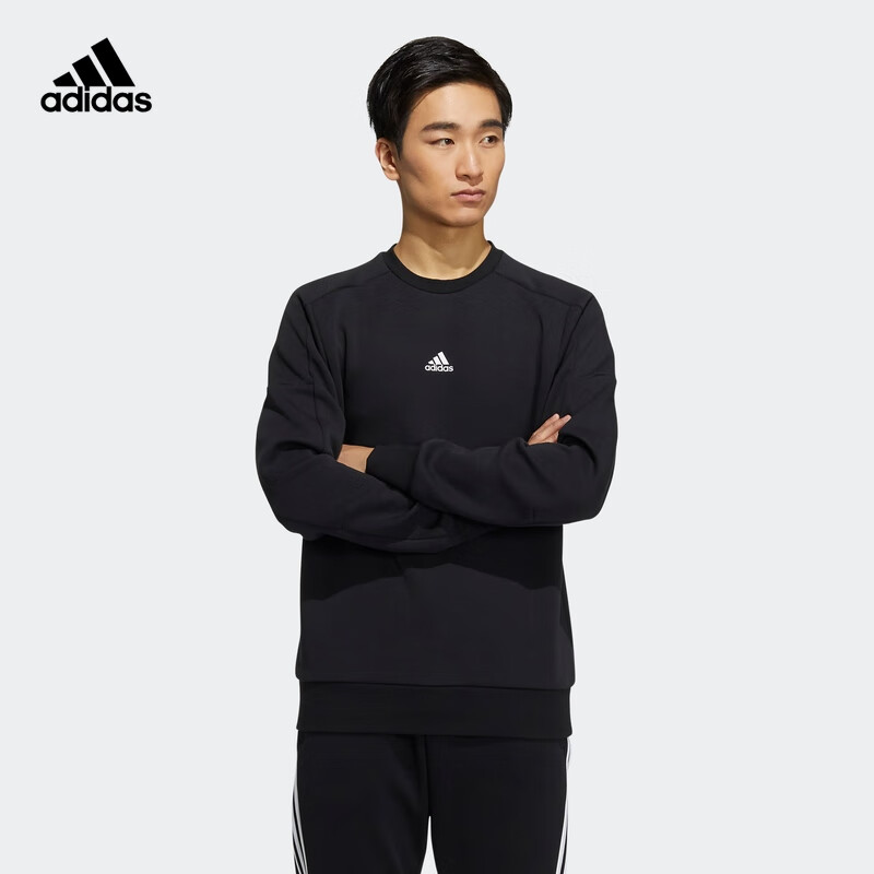 adidas/阿迪达斯 男女同款运动圆领卫衣套头衫 HD0349