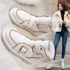CKTF真毛高帮女鞋雪地靴5090号B352