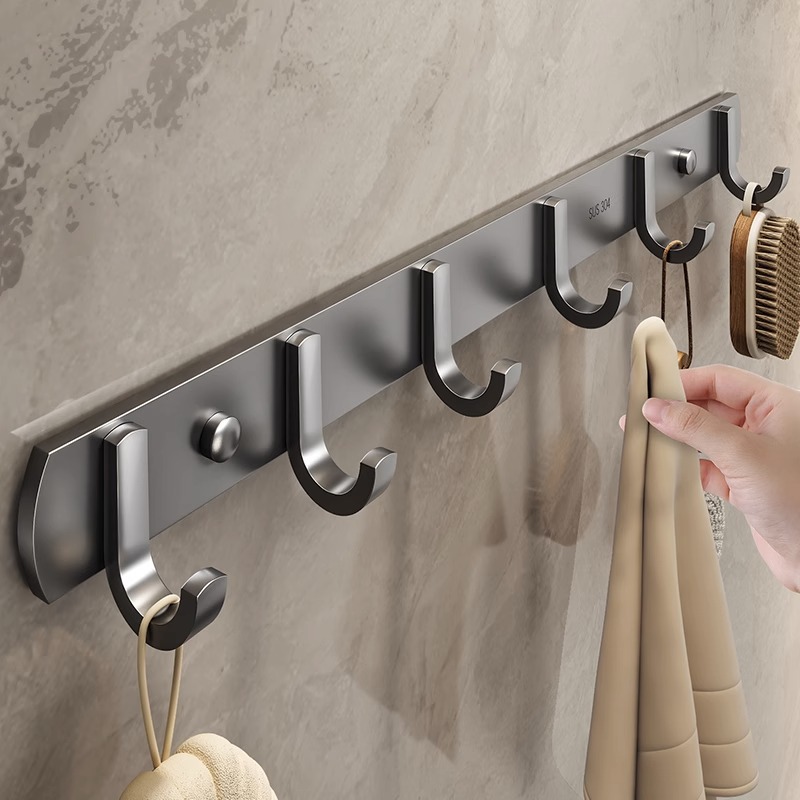 挂衣钩排钩免打孔墙壁门后壁挂卫生间厨房挂钩粘胶浴室粘贴毛巾钩