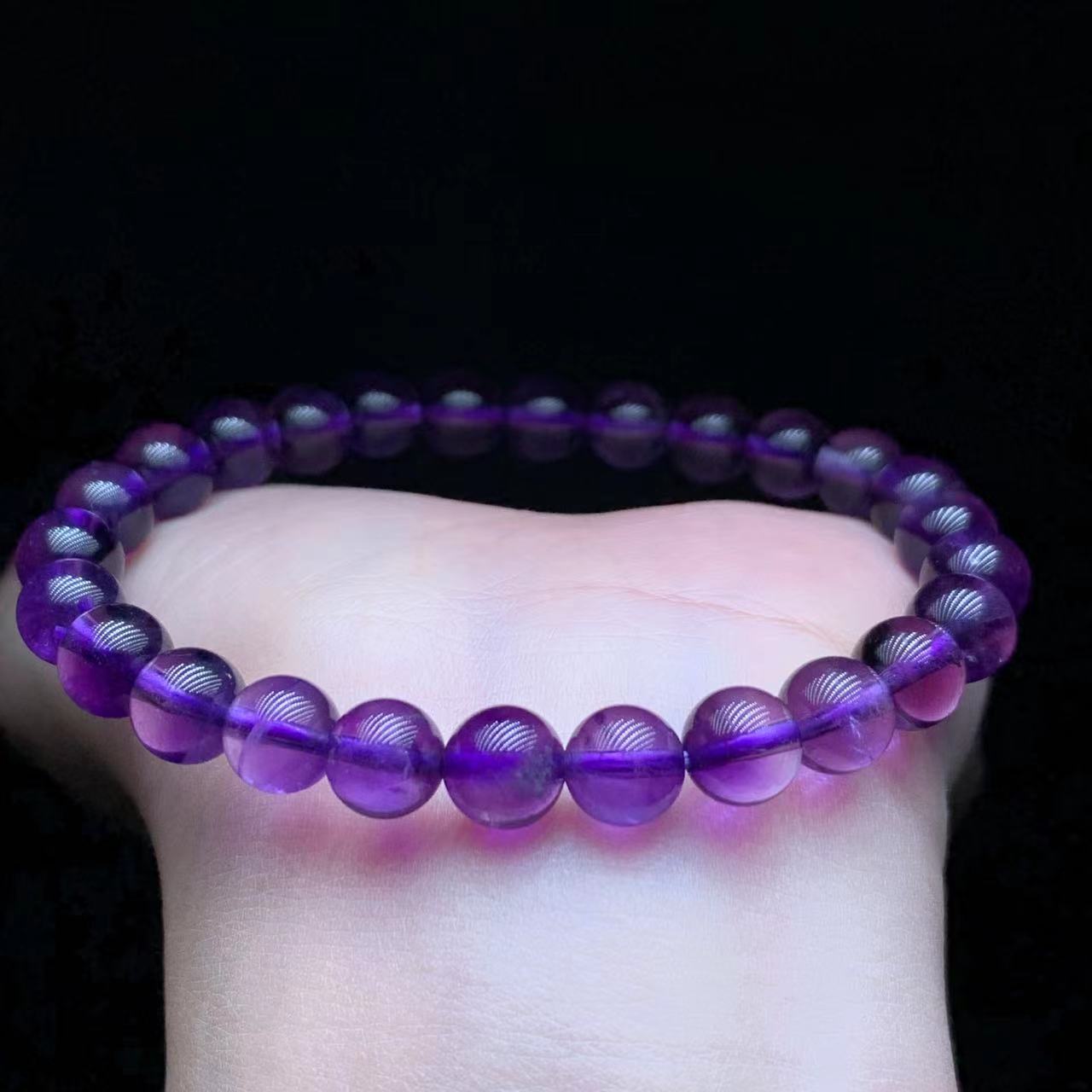 1 DMYS010 紫水晶圆珠手串【尺寸7.5mm】