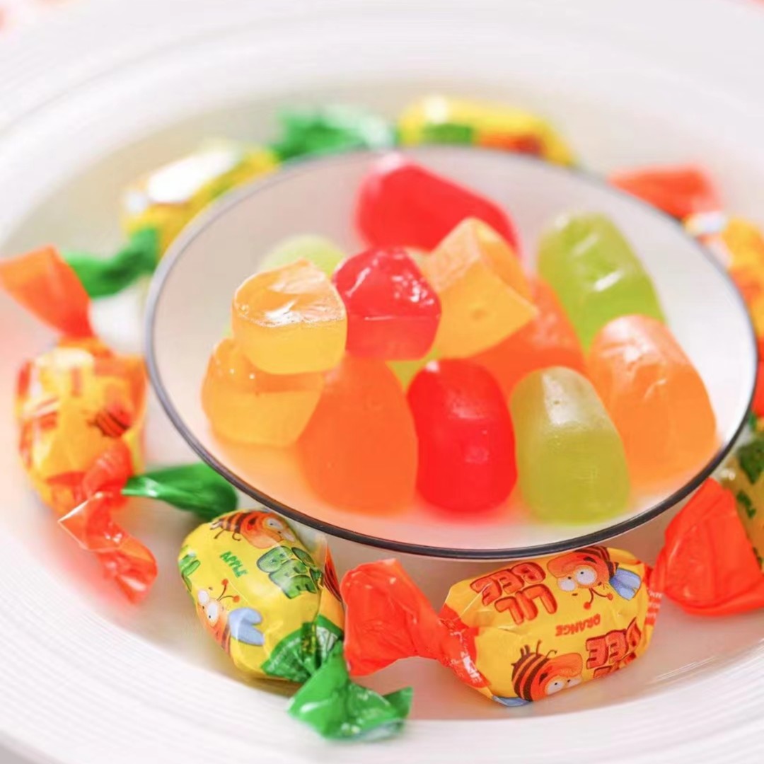 俄罗斯进口多种水果夹心软糖网红零食喜糖500克