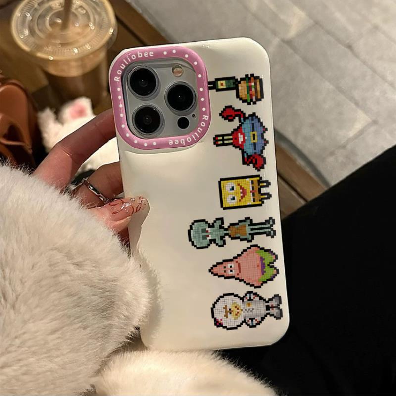趣味像素卡通适用苹果15手机壳iphone13/14promax防摔12/11女可爱