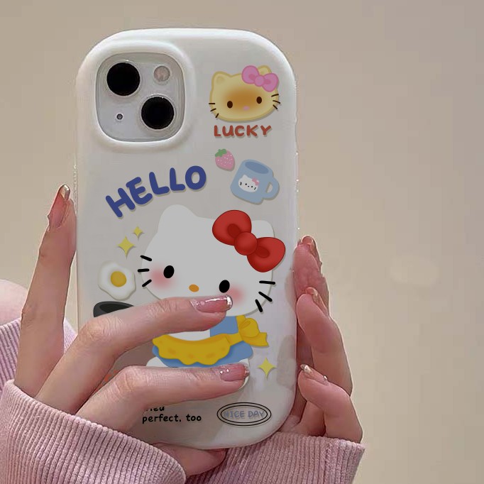 做饭KT猫适用苹果15手机壳iphone13/14promax防摔12/11可爱卡通软