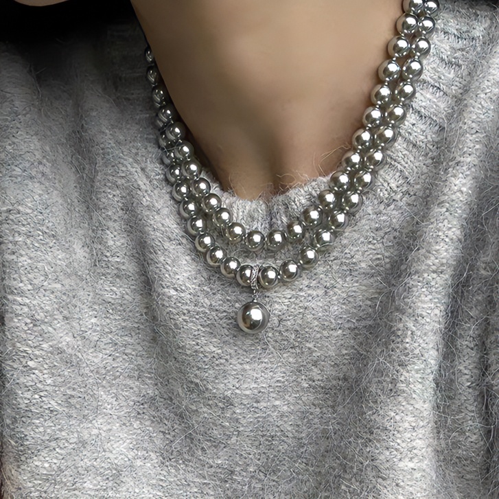 铜合金项链 轻奢高级长款叠戴项链2023网红同款爆款毛衣链锁骨链