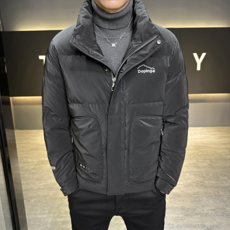 啄木鸟立领棉服男士加厚保暖外套冬季新款潮流正品百搭上衣服冬装