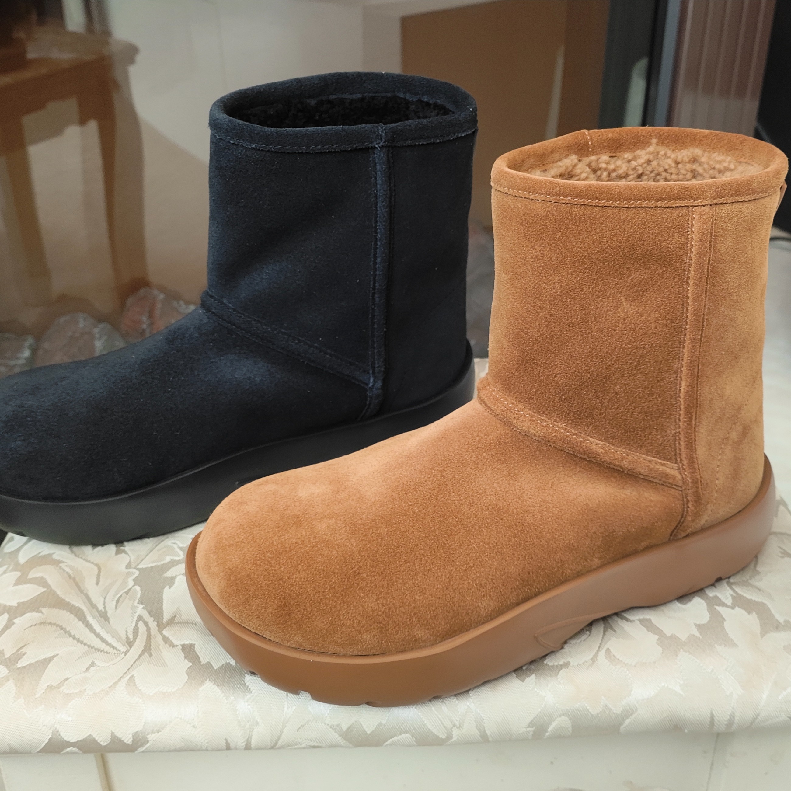 B V同款 23秋冬新品雪地靴 厚底 麂皮短靴 时尚百搭冬季保暖