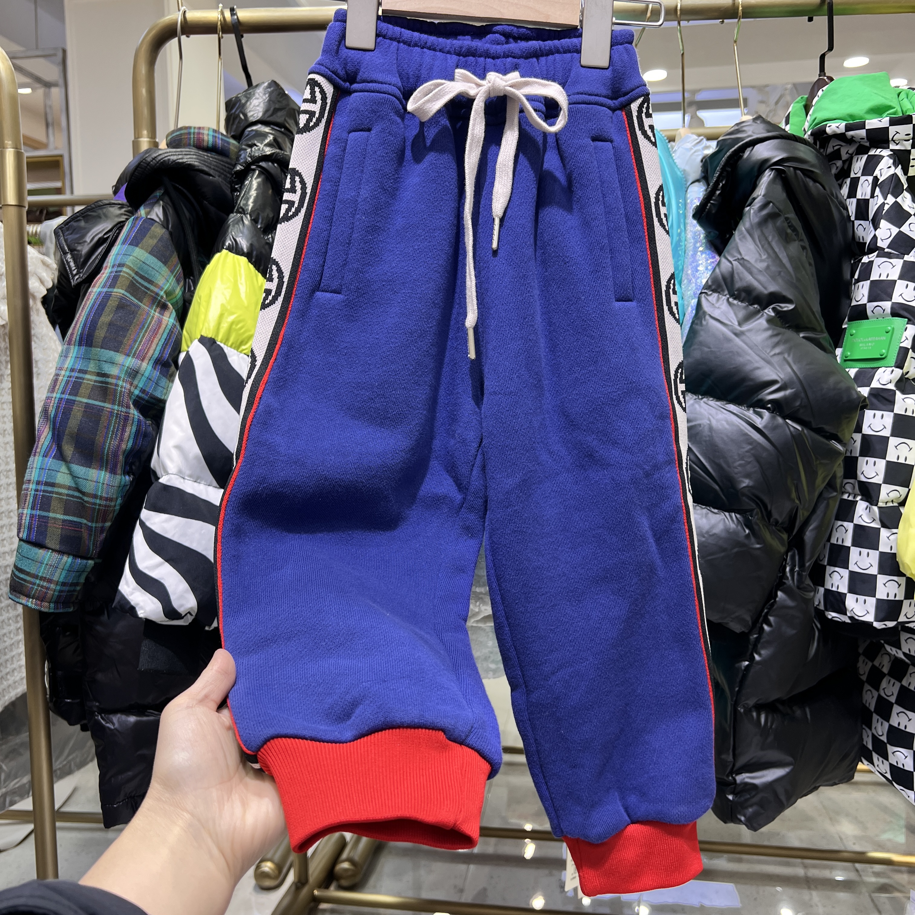 75519高品质库尔加绒长裤蓝32-4