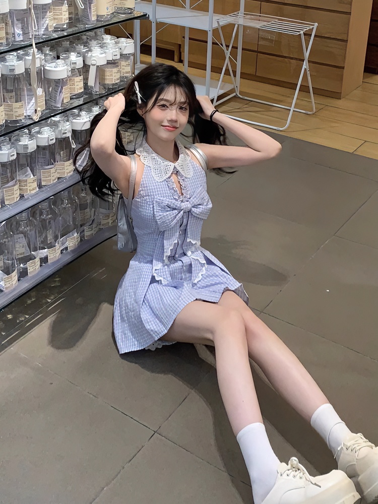 REESE海盐芝士 夏季甜美纯欲小个子修身收腰辣妹连衣裙