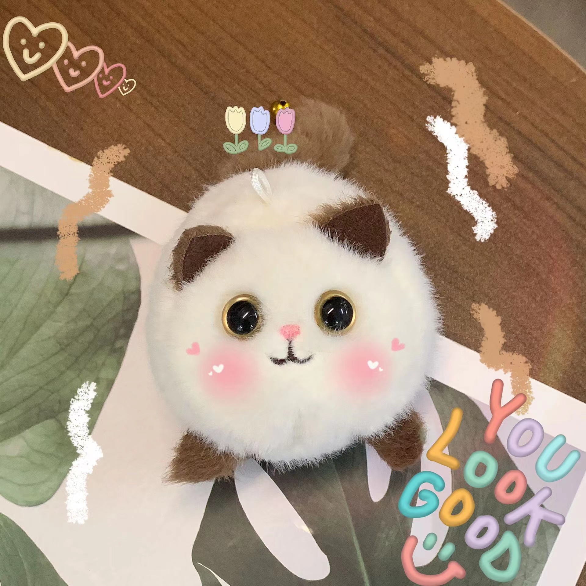 新款正版拉线摇尾巴小猫毛绒玩具转动公仔可爱娃娃七夕情侣小礼物