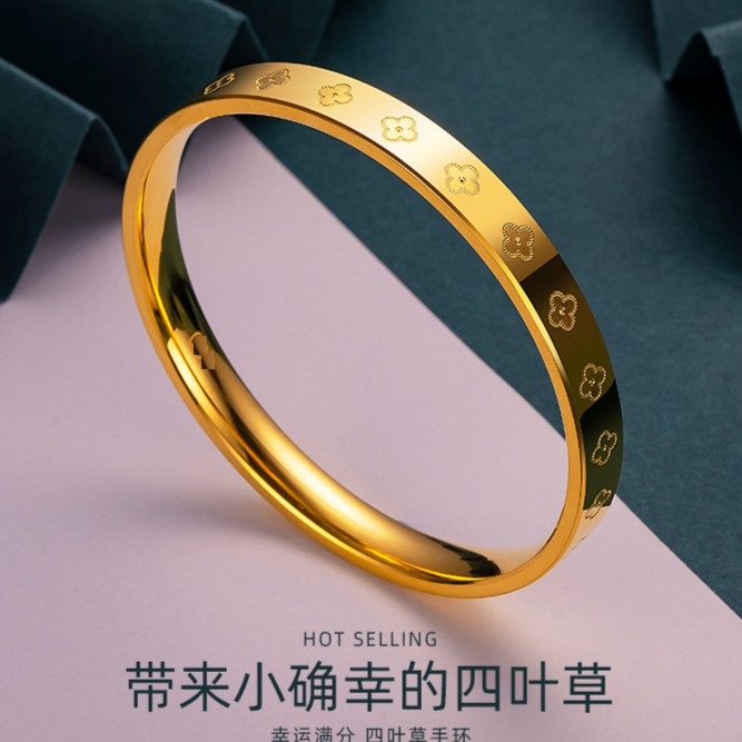 钛钢手镯 【叶总专属】 女款时尚镯子气质百搭简约古法经典