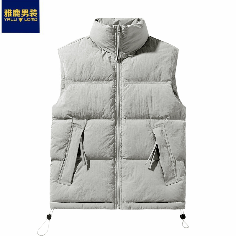 雅鹿男装2023年秋冬季马甲男款面包服休闲无袖轻便保暖男士棉马甲