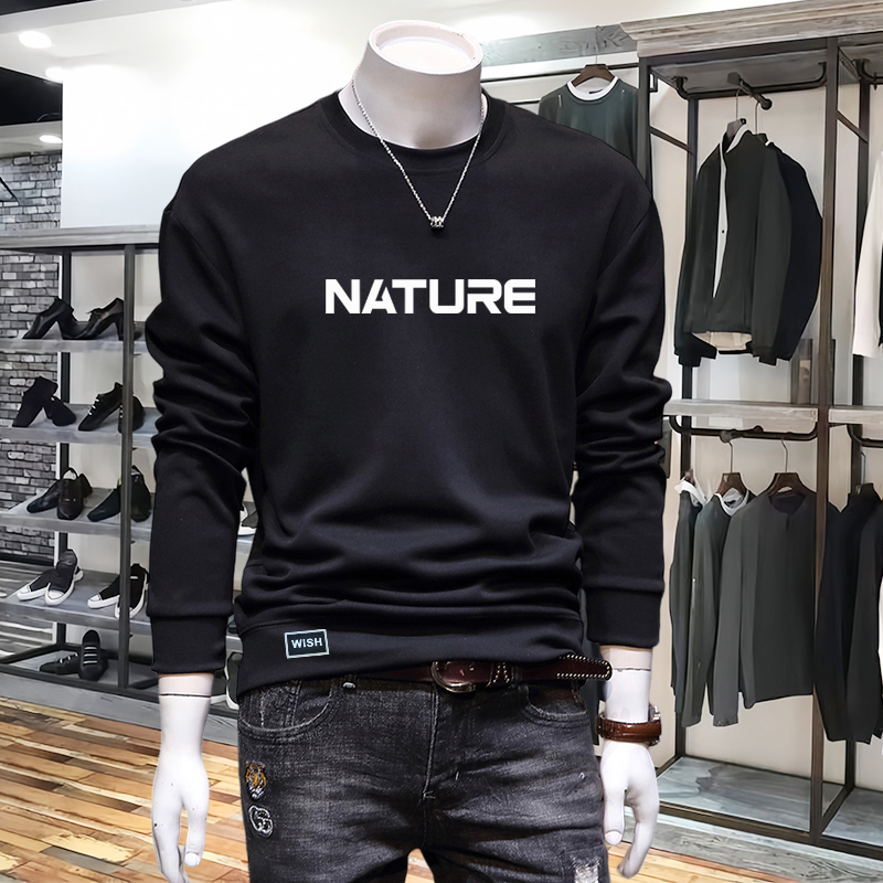 卫衣男士2023新款爆款潮牌男装秋季时尚百搭印花长袖衣服圆领外套