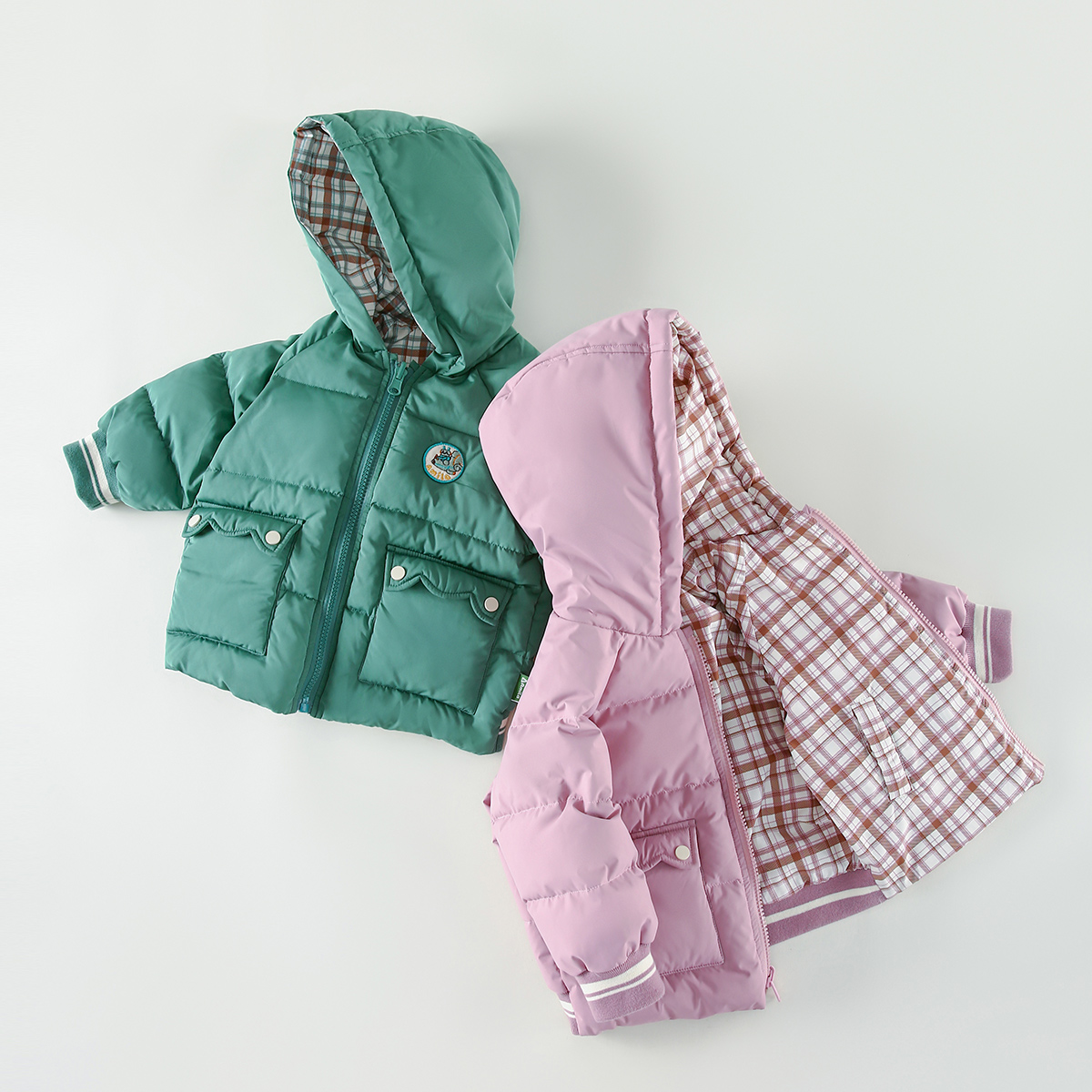 【啊咪啦】儿童棉服双面穿冬装1-6岁童装啊咪啦美育童装5DMF206