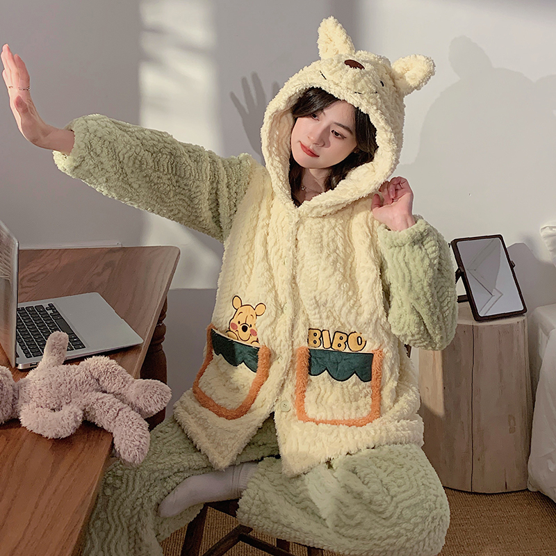 【冬款加厚加绒5-15度】11-3月月子服孕妇睡衣秋冬季哺乳睡衣喂奶