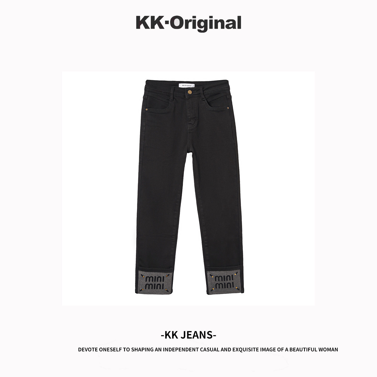 【朵朵专属】KK•original-m翻边烟管裤K 98206