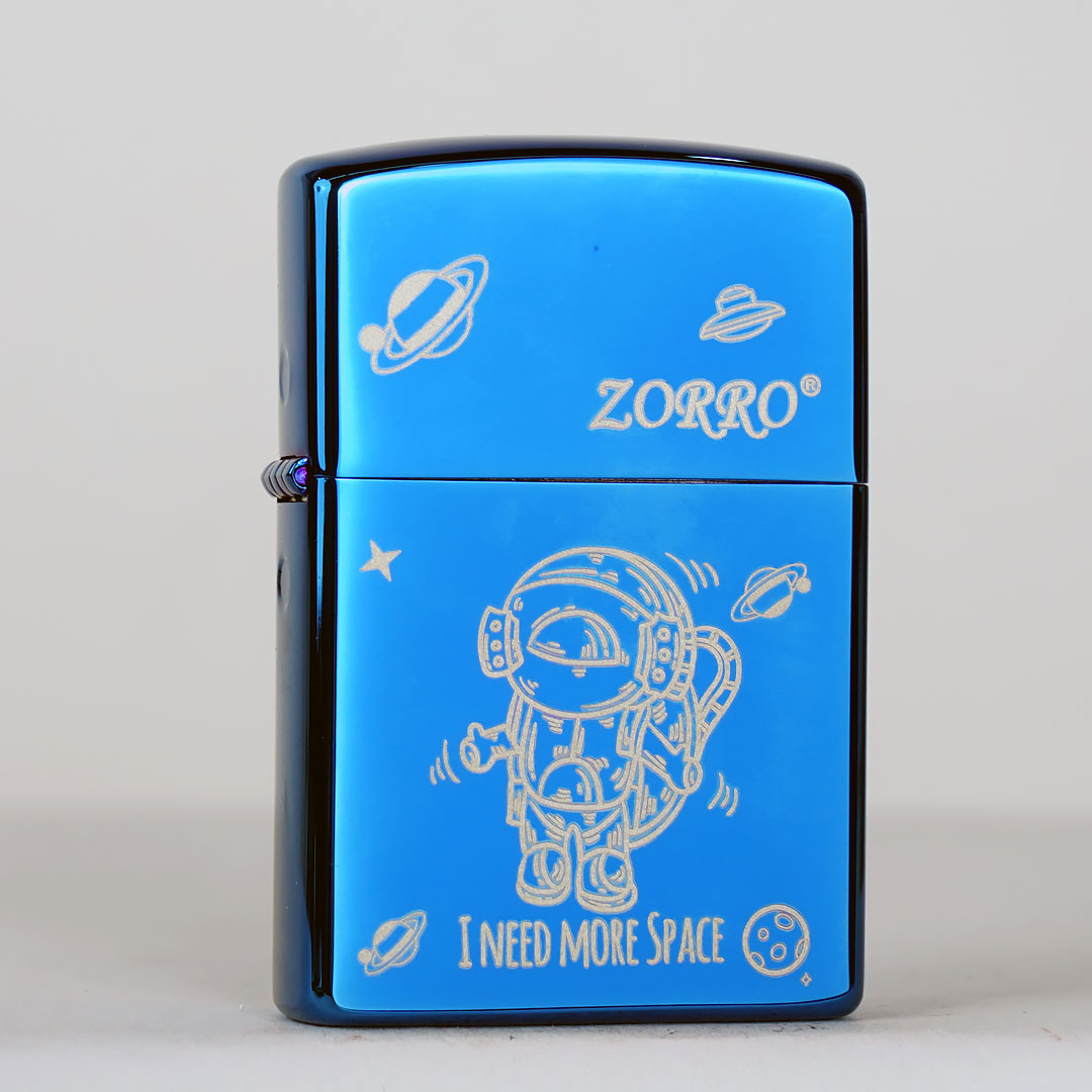 ZORRO佐罗蓝冰宇航员刻字防风煤油打火机创意国潮节日礼物送男友