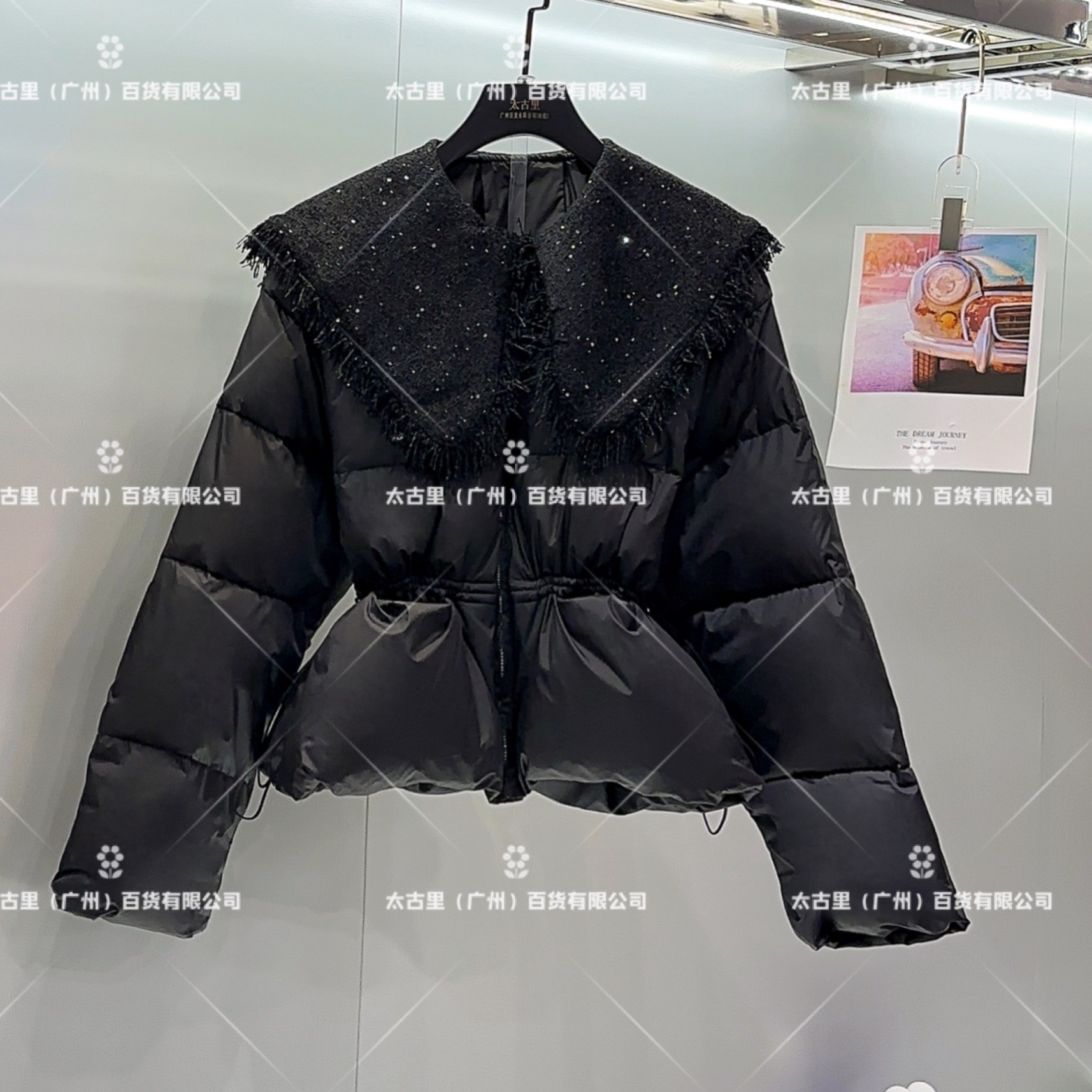 秋冬上新丨显瘦翻领短款羽绒服小香风休闲时尚白鸭绒复古风羽绒服
