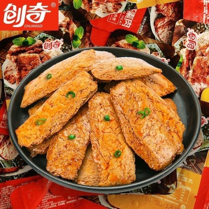 创奇手撕素肉蛋白素肉麻辣豆干湖南休闲零食小吃-笋0g