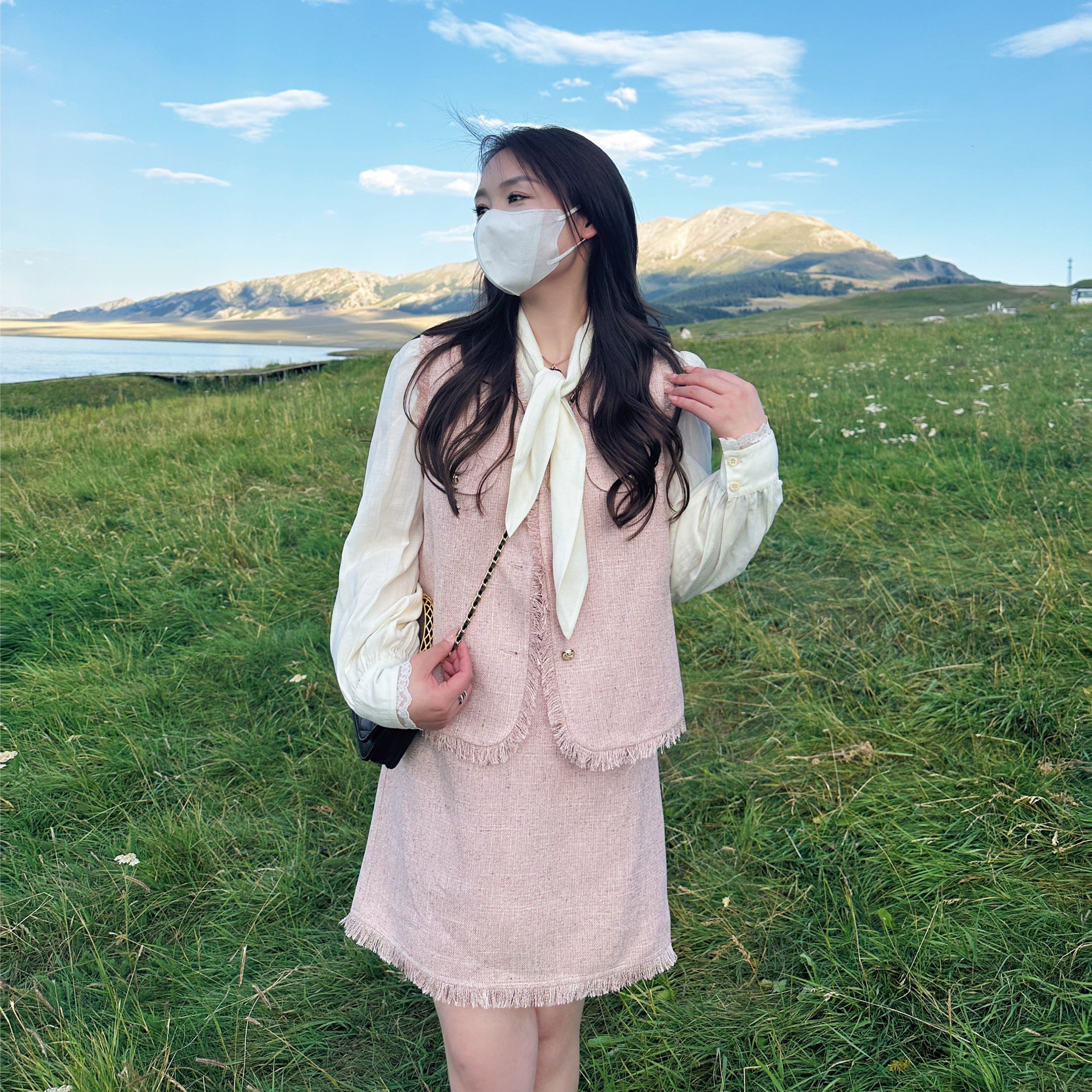 NANXU/楠序楠姐微胖女装2023年秋季新款减龄时尚小香套装NN19693