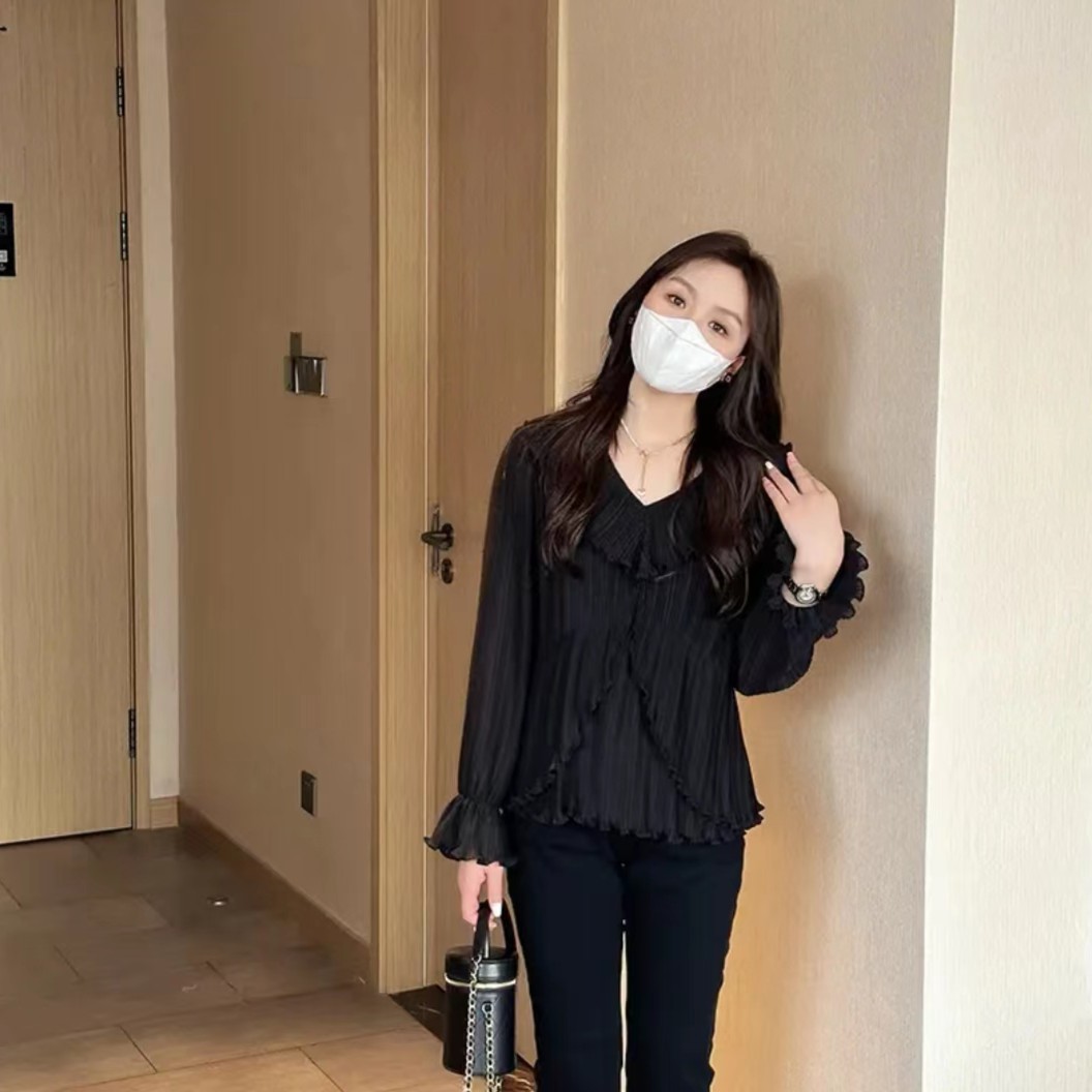 NANXU/楠序楠姐女装 微胖大码装2023春季新款显瘦百搭衬衫NN18750