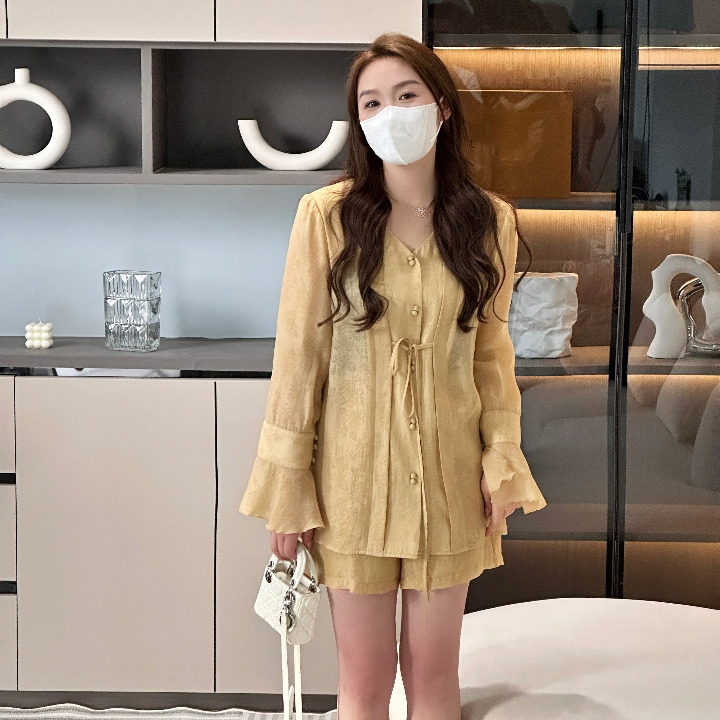 NANXU/楠序楠姐微胖女装 2023夏季时尚休闲显瘦套装高级感NN19333