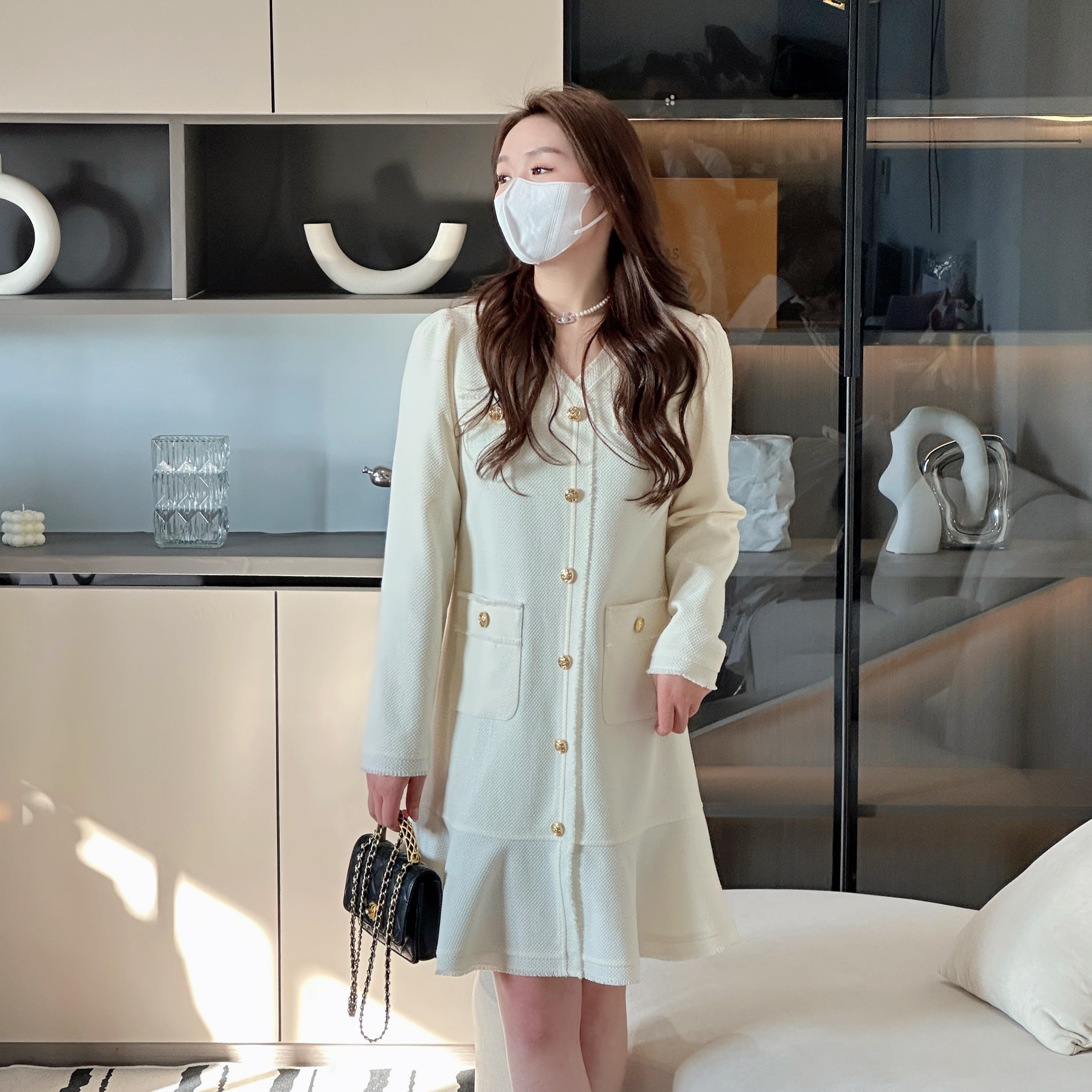 NANXU/楠序楠姐微胖女装2023年秋季新款时尚显瘦连衣裙NN19109