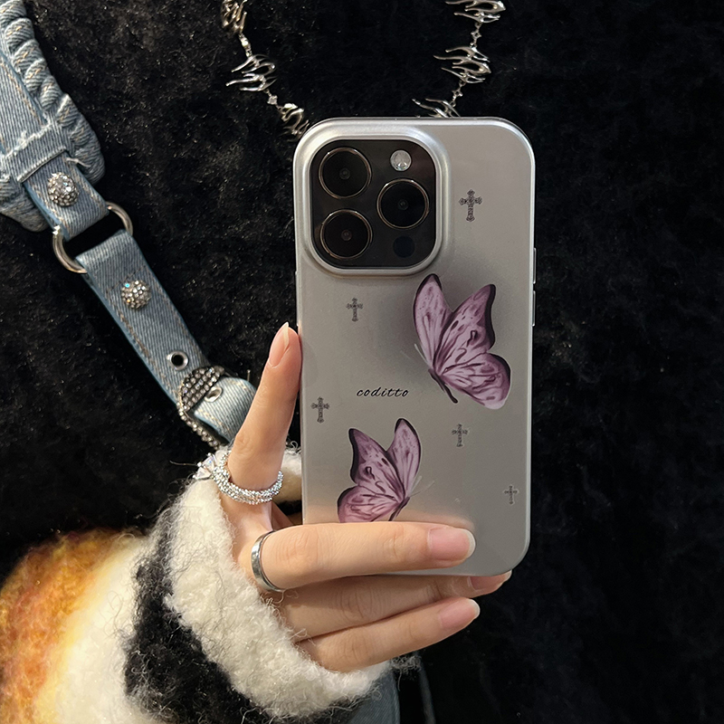 coditto电镀蝴蝶适用iPhone14pro手机壳小众苹果14新13pro