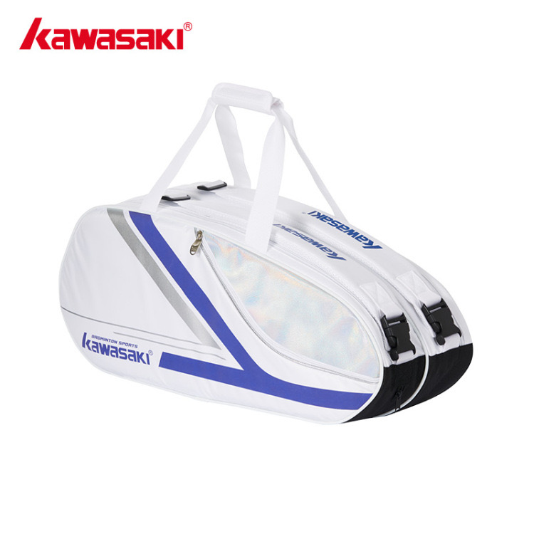 kawasaki/川崎羽毛球包 K1G00-A8609-1 6支装 白色便携休闲运动包