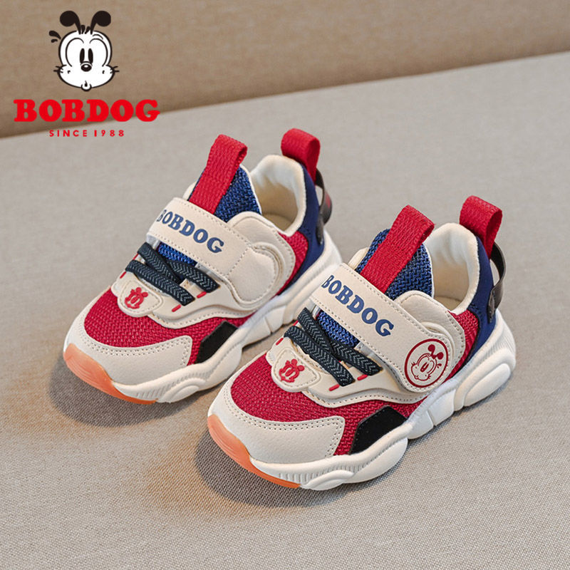 巴布豆童鞋2023新款春秋男童学步鞋小童运动鞋子软底男宝宝机能鞋