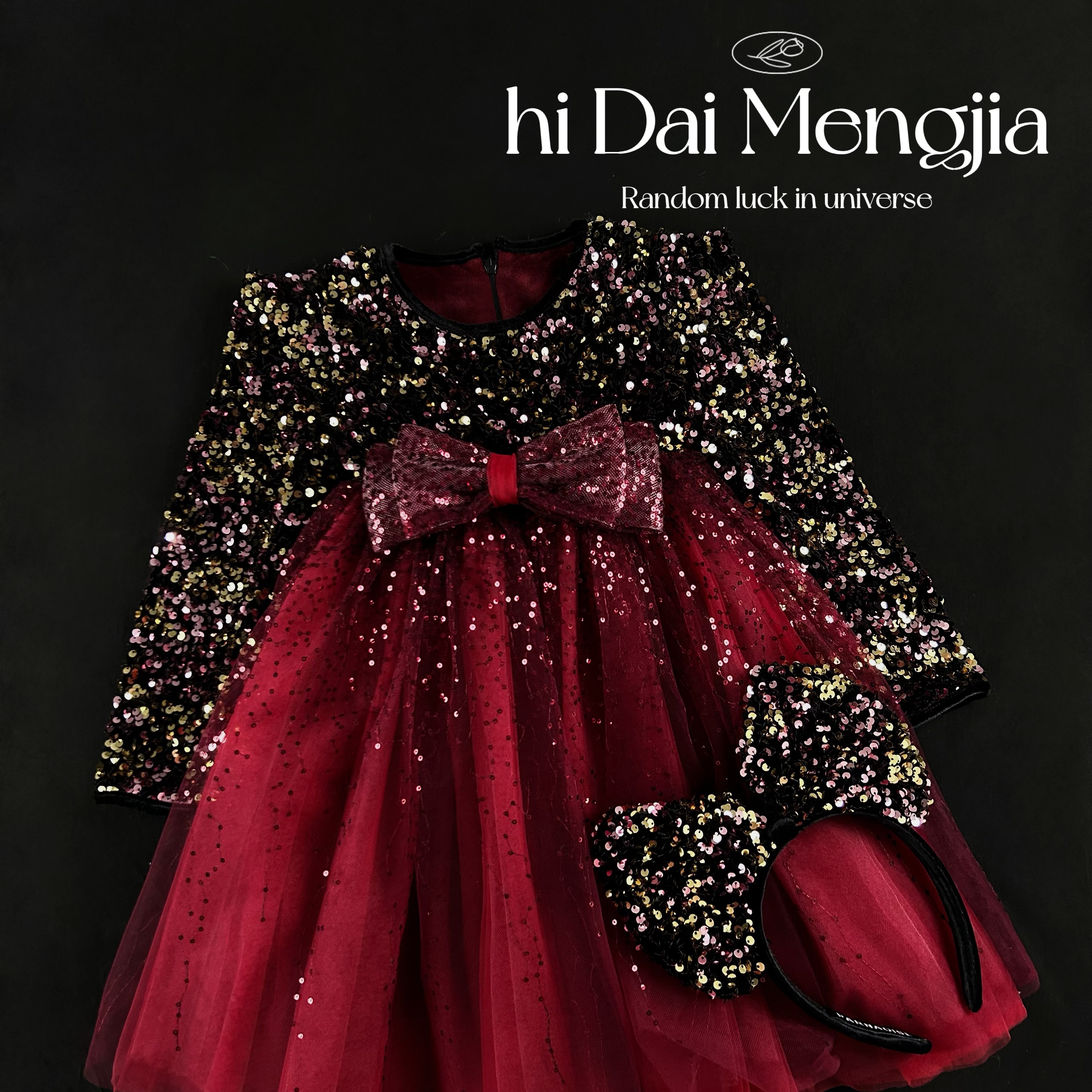 1-女童过年花童喜庆连衣裙加厚加绒公主裙小女孩走秀洋气生日礼服