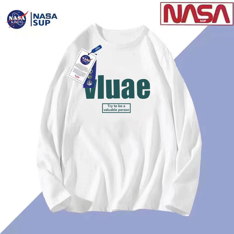 长袖秋季新款休闲上衣男女同款长袖圆领印花打底衫