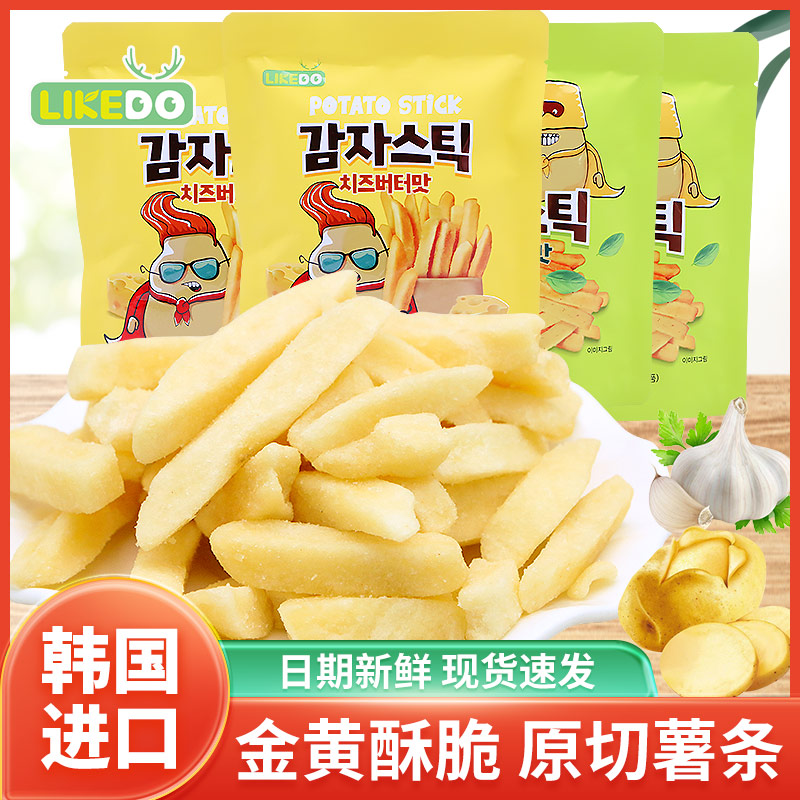 涞可韩国进口零食品涞可原切土豆条黄油味蒜香味酥脆膨化零嘴小吃