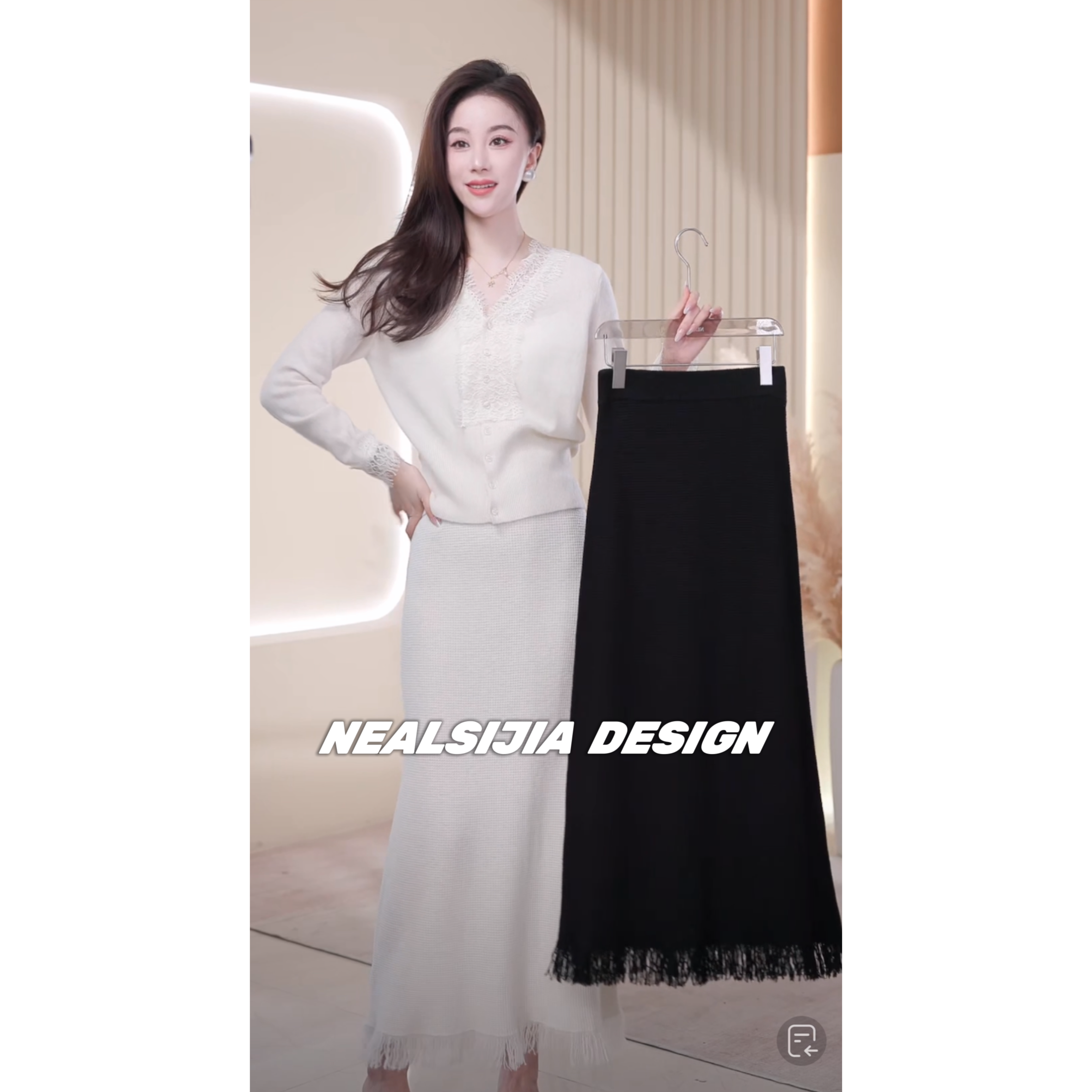 现货【艾文有品-雅典】100%绵羊毛半身裙高端气质显瘦松紧腰女神裙