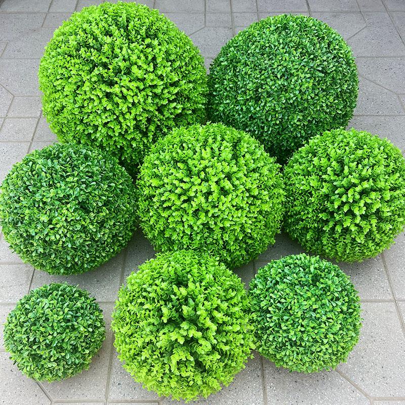 仿真植物草球米兰球绿植装饰绿色塑料假花商场开业橱窗美陈吊顶球
