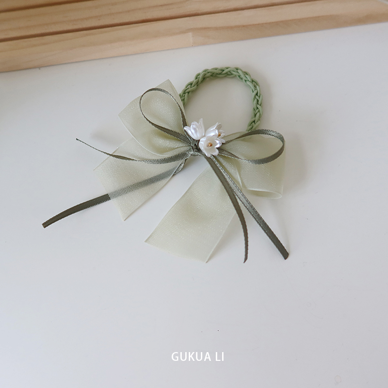 GUKUALI 非金属发饰 2808 原创铃兰花发圈发绳清新气质超仙百搭